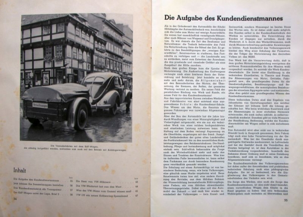 Volkswagen "Die Volkswagen Werkstatt" 1941 VW KdF Factorymagazine (6412)